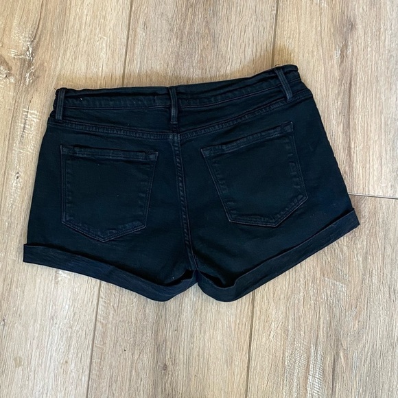 Frame Denim Black Le Cut Off Denim Shorts Size 26 - Picture 4 of 8